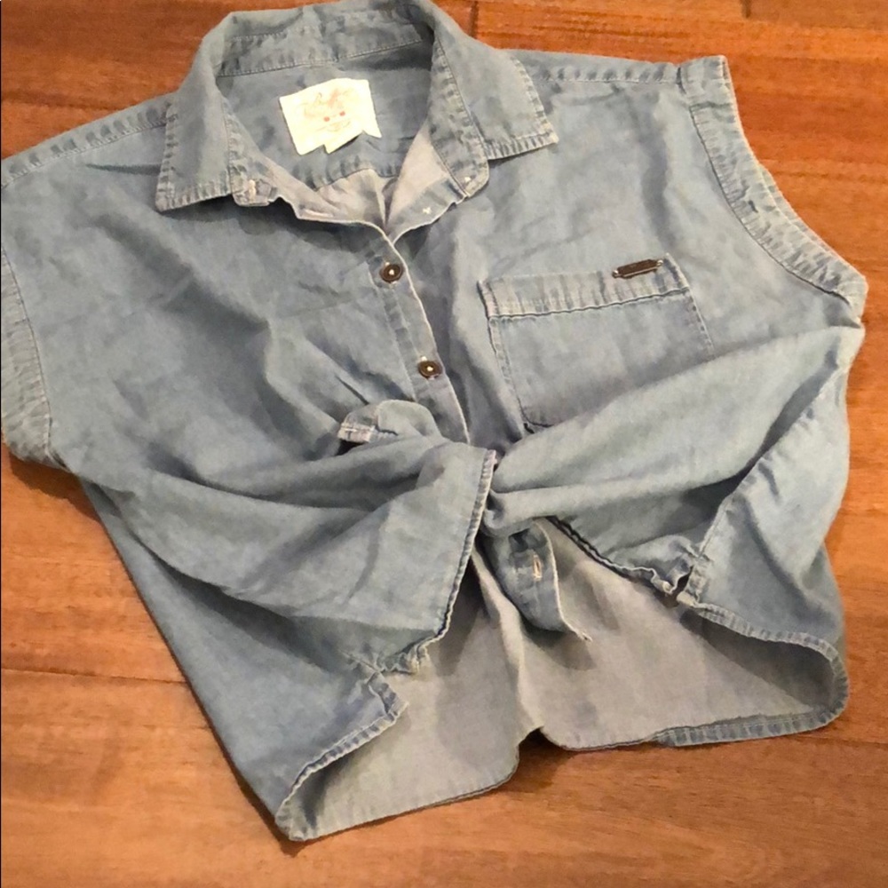 Buffalo denim crop top